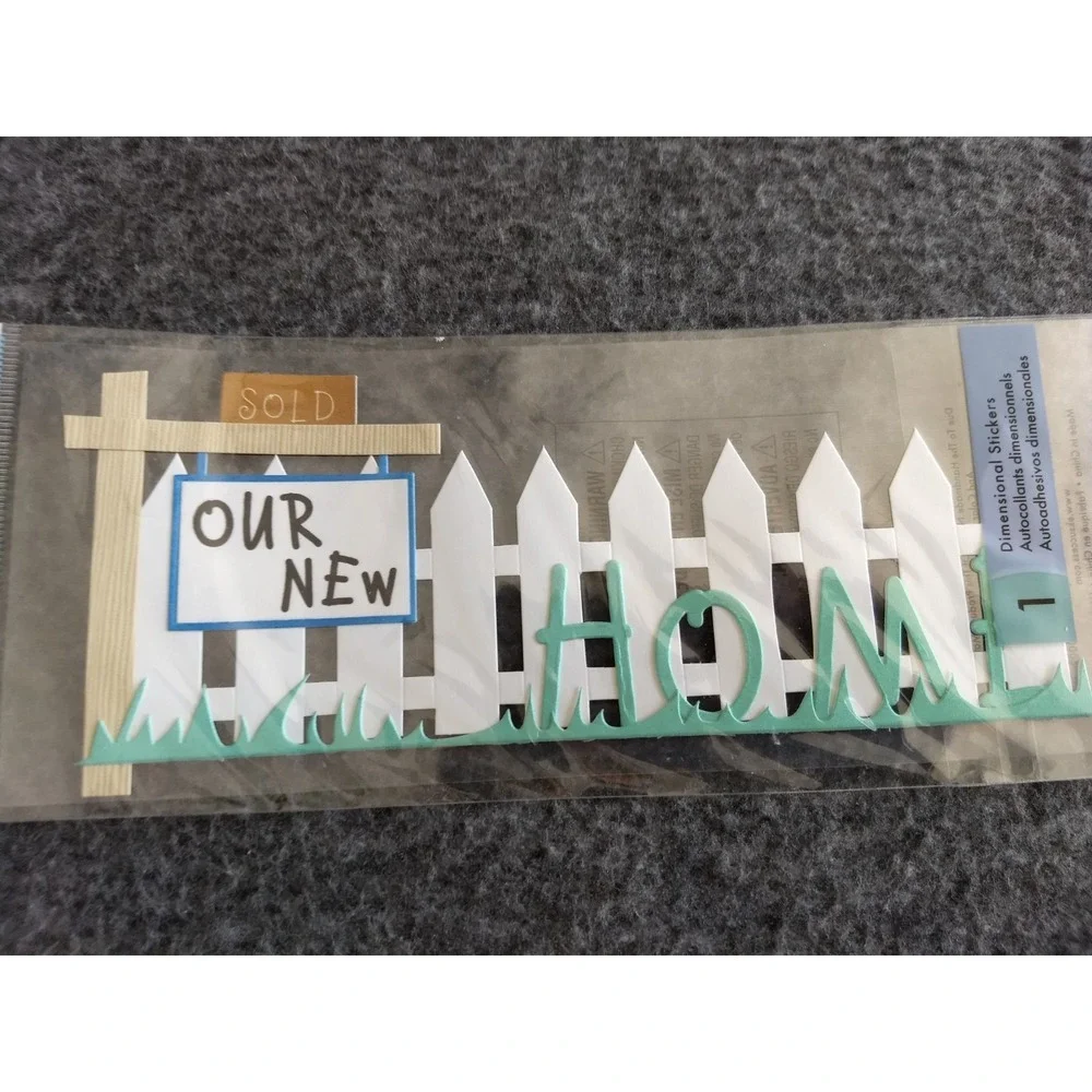 Jolee's Boutique Scrapbooking Dimensional Stickers OUR NEW HOME Lot of 2 NEW